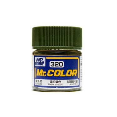 Mr Hobby (Gunze) C320 Mr Color Semi Gloss Dark Green Lacquer Paint 10ml